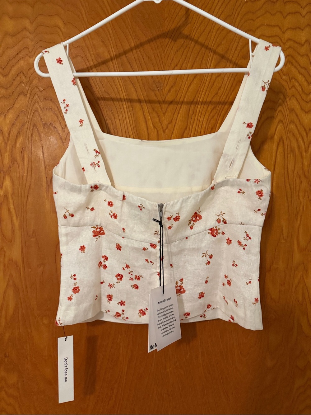 NWT, Reformation- Clarence Linen Top - Picture 5 of 7